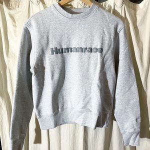 Adidas x Human Race by Pharrell puff graphic women’s sweatshirt size XS in grey